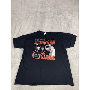 HD Cotton Music T-Shirt Peso Pluma Double P Tour Mens XL Black Short sleeves
